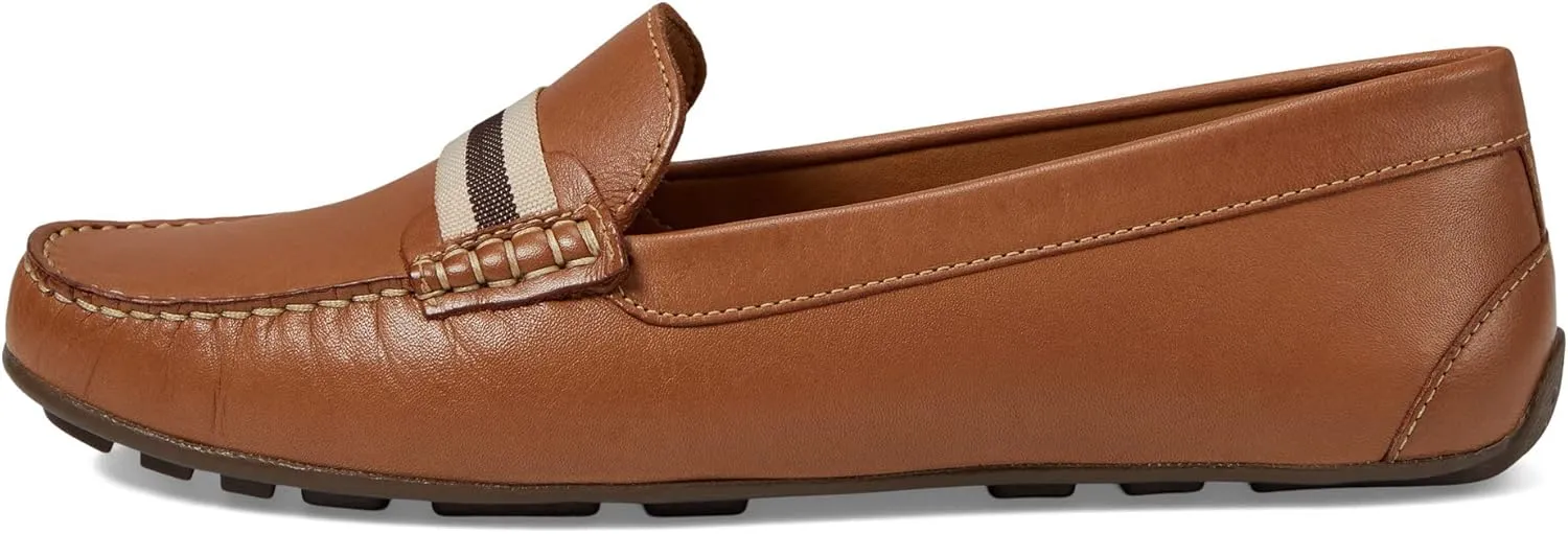 MJNY Womens Casual Comfortable Genuine Leather Lightweight Driving Moccasins Classic Fashion Webstrap Slip On Ladies Driving Loafer Flat Shoes