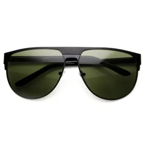 Modern Euro Full Metal Flat Top Aviator Sunglasses 8827