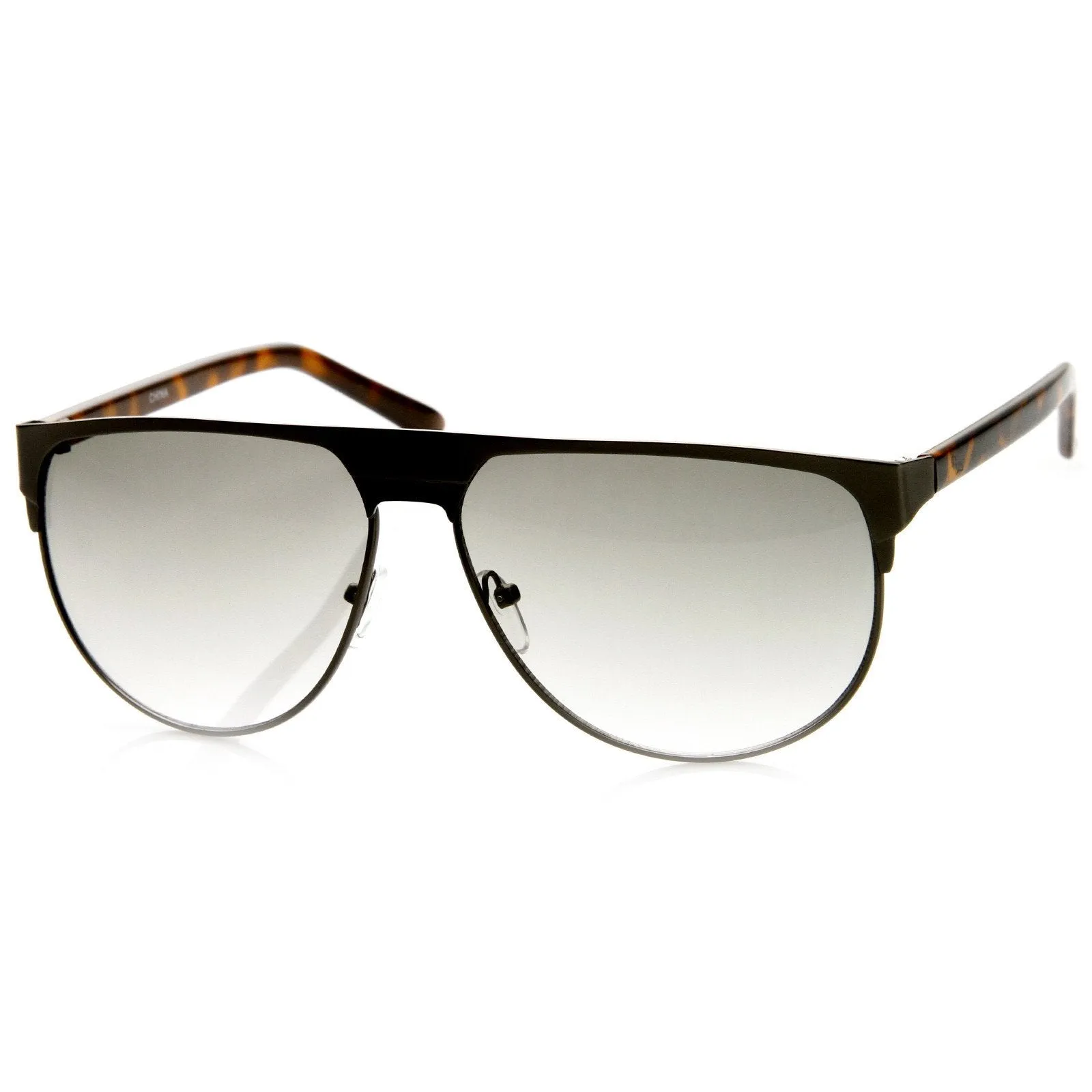 Modern Euro Full Metal Flat Top Aviator Sunglasses 8827
