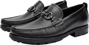 Mokilife Men's Loafers Outlet, Leather Chunky Dress Shoes Formal Loafers Slip on Penny for Men