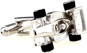 MRCUFF Race Car Auto Racing Indy F1 Formula One Pair Cufflinks in a Presentation Gift Box & Polishing Cloth