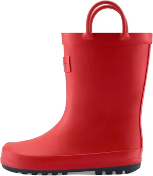 mysoft Kids Rain Boots for Girls Boys Toddler Waterproof Rubber Cute Printed with Easy-On Handles