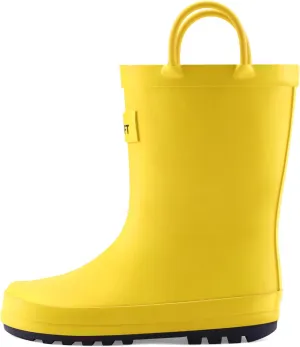 mysoft Kids Rain Boots for Girls Boys Toddler Waterproof Rubber Cute Printed with Easy-On Handles