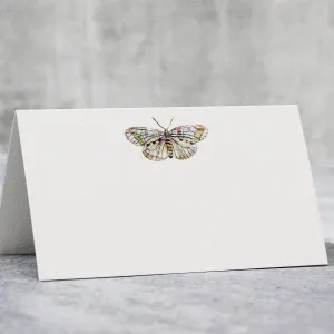 Nancy Nikko Place Cards with Watercolor Butterfly for Weddings, Showers, and Dinner Parties. Table Tent Style, Scored for Easy Folding. Available in Pkgs of 12/25 / 50 (25)