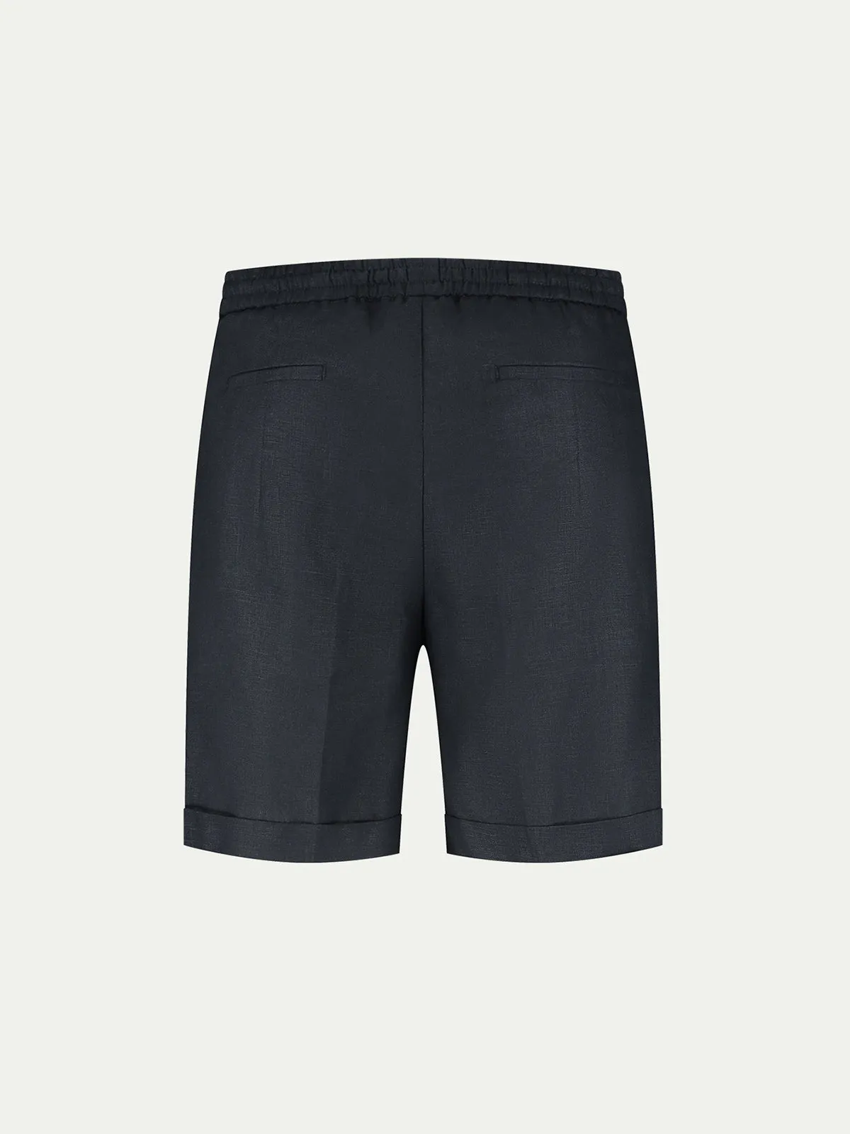 Navy Linen Seaside Shorts