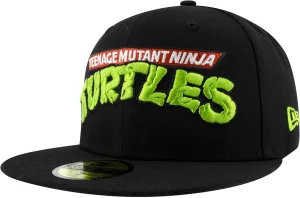 New Era Teenage Mutant Ninja Turtles Logo Black Colorway 59Fifty Fitted Hat (US, Numeric, 7 1/8, Black)