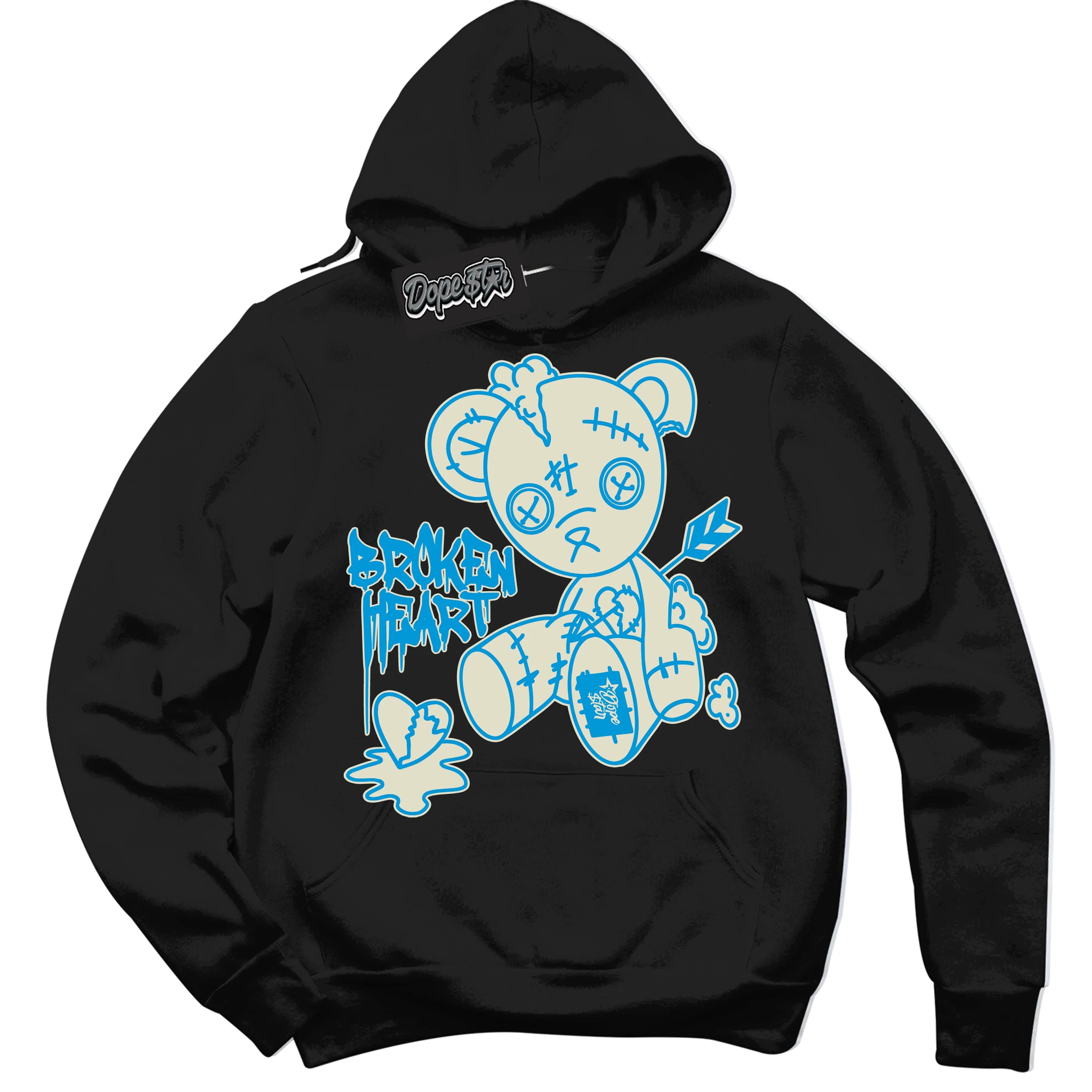 Next Nature Light Khaki Star Blue Dunk Sneaker Hoodie Broken Heart Bear Graphic