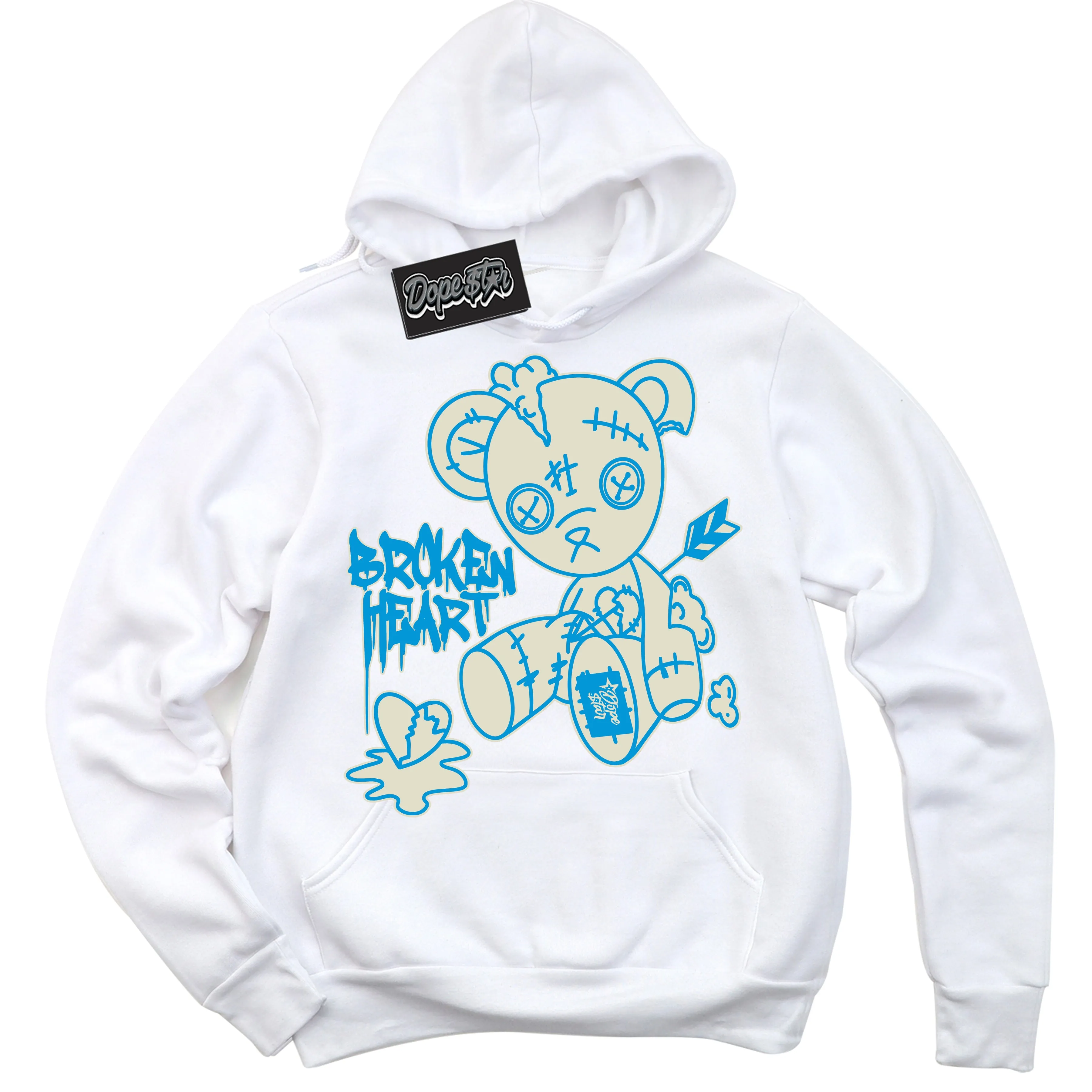 Next Nature Light Khaki Star Blue Dunk Sneaker Hoodie Broken Heart Bear Graphic