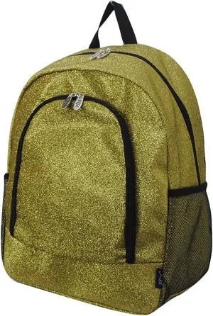 NGIL Glitter Canvas School Backpack for Cheer and Dance Teams, Sports Sparkle Backpack for Girls (Glitter-gold)