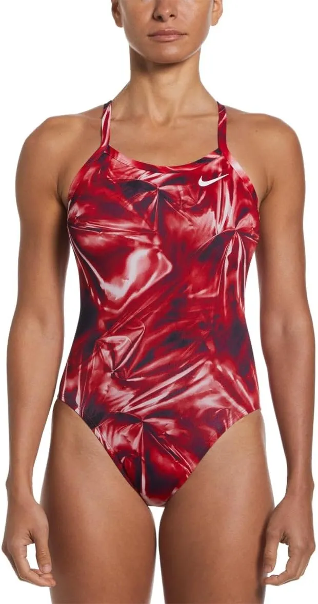 Nike Women's HydraStrong Solar Rise Fastback One Piece Swimsuit University Red, 32