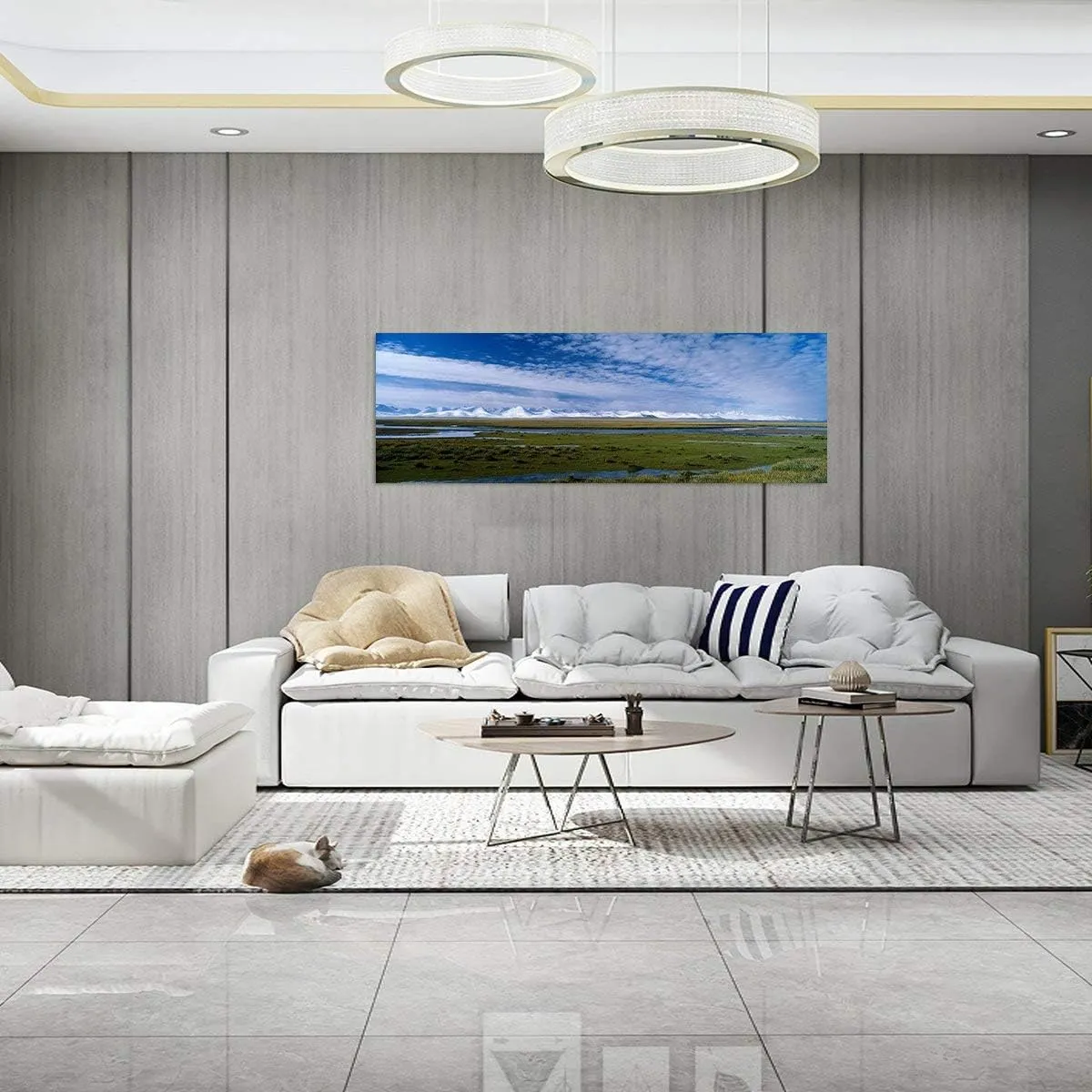 Niwo ART - Tibet Plateau - Beautiful Scenery, Removable Wall Sticker | Self-Adhesive Wallpaper (72"x24")