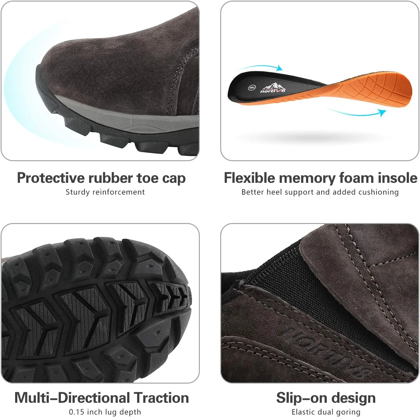 NORTIV 8 Men's Slip On Loafer Walking Shoes