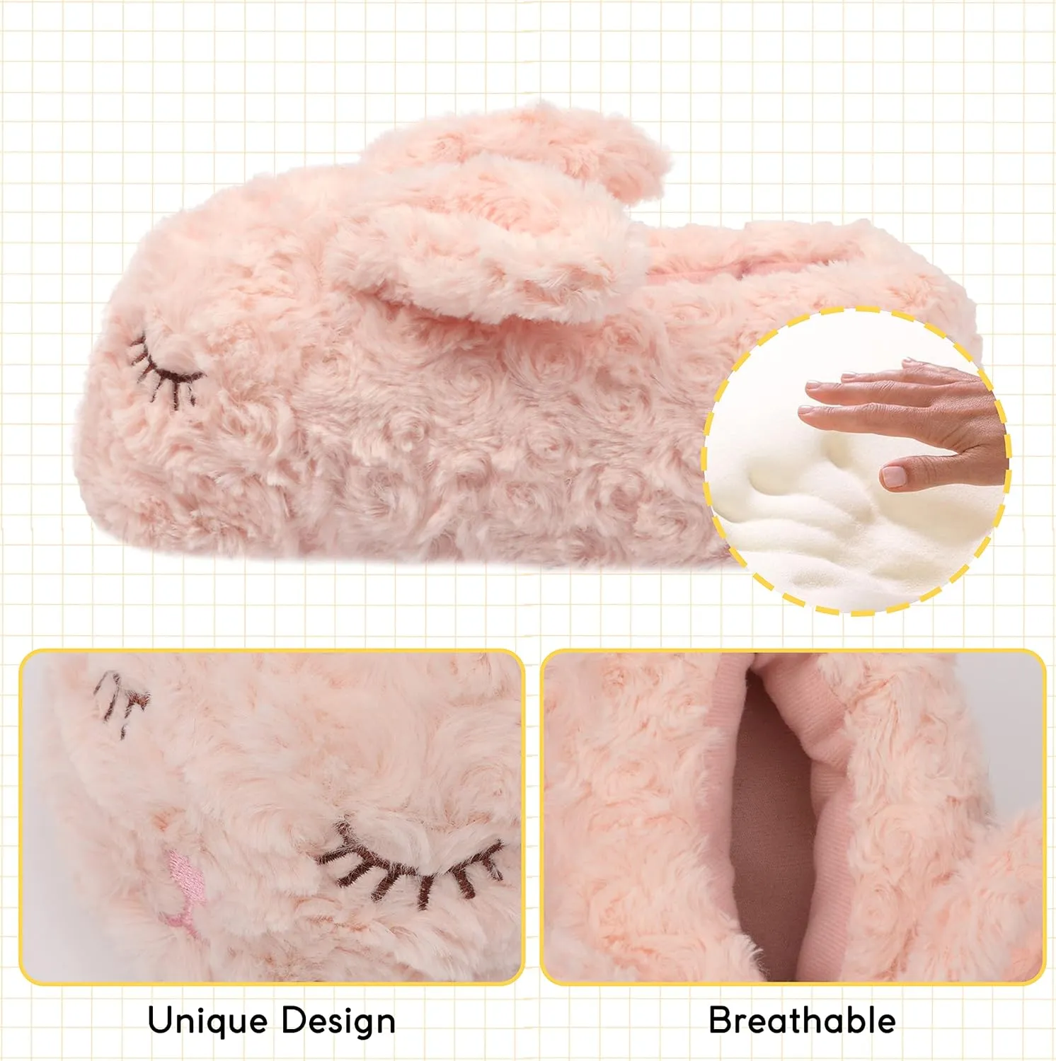 Novelty Women Animal Slippers Cute Soft Plush House Shoes Fluffy Warm Slippers Cartoon Gifts for Birthday Christmas