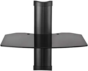 Omnimount Tria 1 B 1-Shelf Wall Furniture - Black/Dark Glass