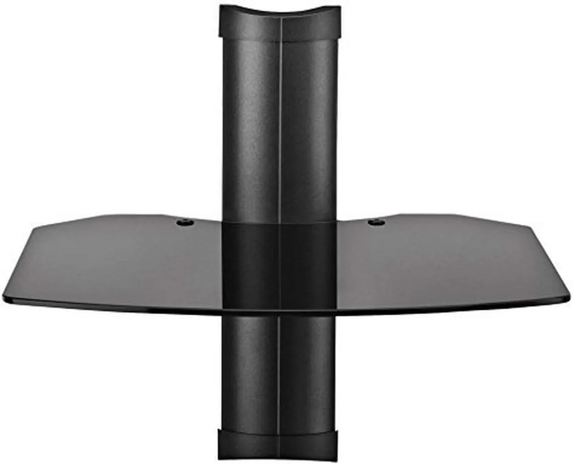 Omnimount Tria 1 B 1-Shelf Wall Furniture - Black/Dark Glass