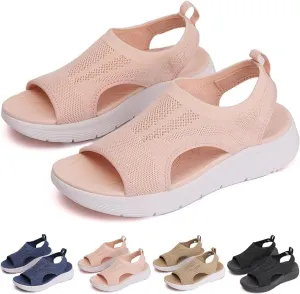 Open Toe Tennis Shoes, Contrast Paneled Cutout Lace-Up Muffin Sandals, Women Causal Summer Toe Platform Sneaker Sandals