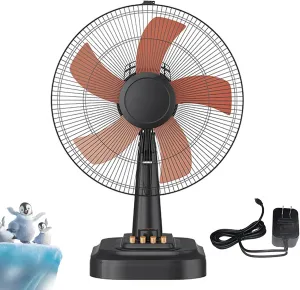 Oscillating Table Fan, Convenient Push Button Controls, Quiet, 14/16 Inch, 3 Speed, Desk Fan, Airflow Ideal For Home, Bedroom, Dorm & Office(35cm/14in)