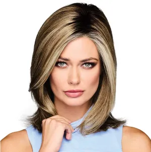 OWN THE ROOM Long Layered Mid-Length Wig, Easy to Care For Designer Series by Hairuwear, Average Cap Size, GF10-22SS Iced Cappuccino