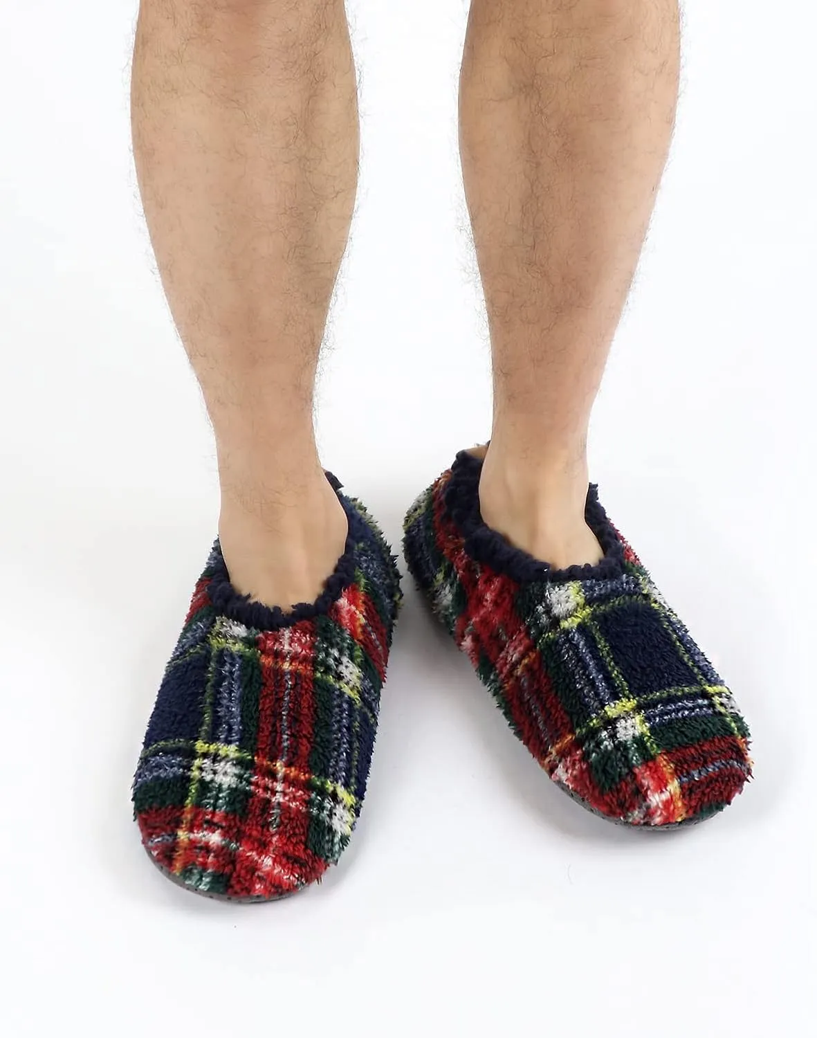 Panda Bros Mens Slipper Socks Low Cut Super Soft Warm Home Sock with Non-Slip Indoor Slipper Shoes Socks