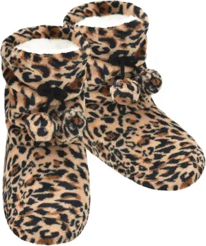 Panda Bros Women's Slipper Sock Indoor Super Soft Warm Fuzzy Lined Booties Slippers, Winter Fluffy House Socks with Grippers