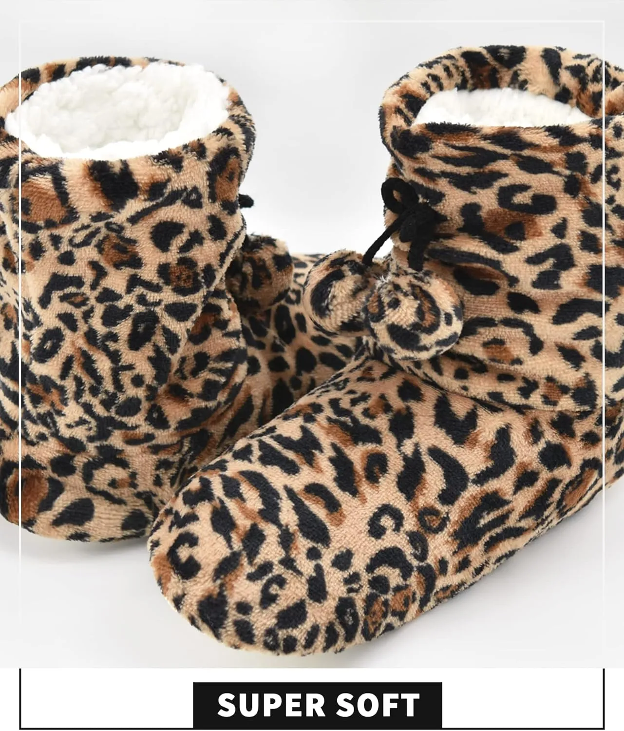 Panda Bros Women's Slipper Sock Indoor Super Soft Warm Fuzzy Lined Booties Slippers, Winter Fluffy House Socks with Grippers
