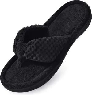 Parlovable Women's Flip Flop Slippers Memory Foam Slip on Thong Slipper, Breathable Cozy Open Toe House Shoes, Anti-Skid Rubber Sole Sandal Indoor Outdoor