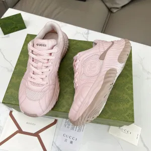 PASTEL Hot-selling LAMBSKIN TRAINER GG Smart technology RIPPLE Gucci PINK LIGHT