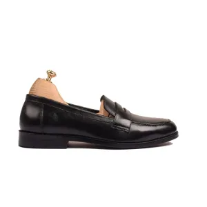 Penny Loafer in Black Leather