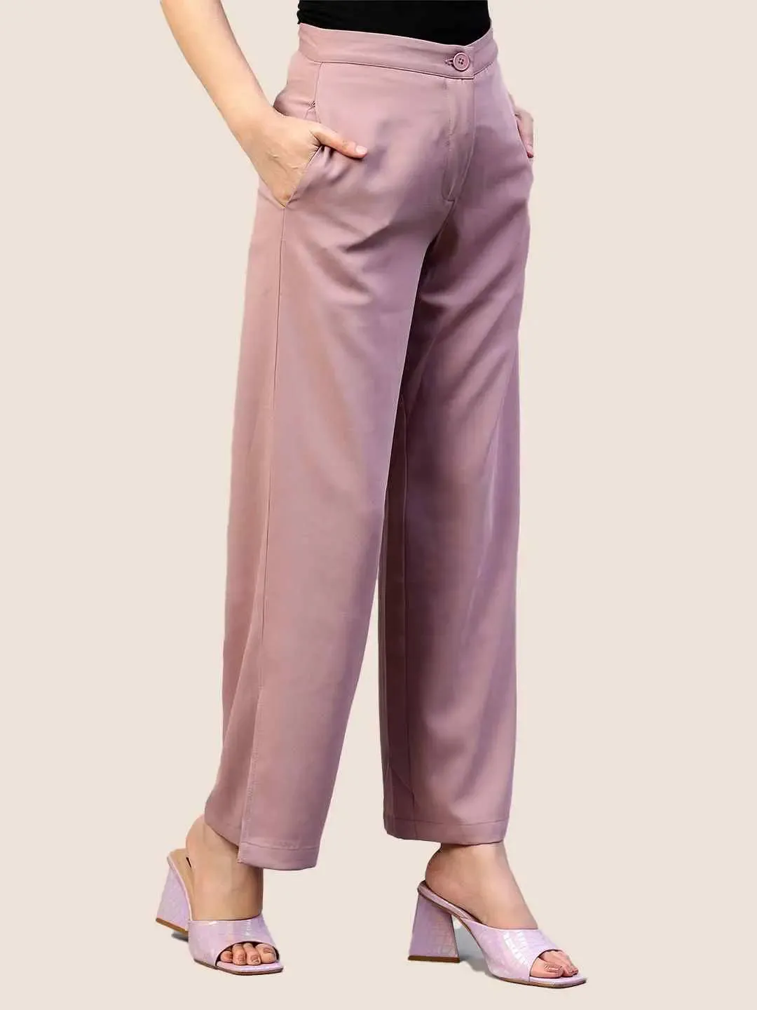 Periwinkle Flat Front Trousers