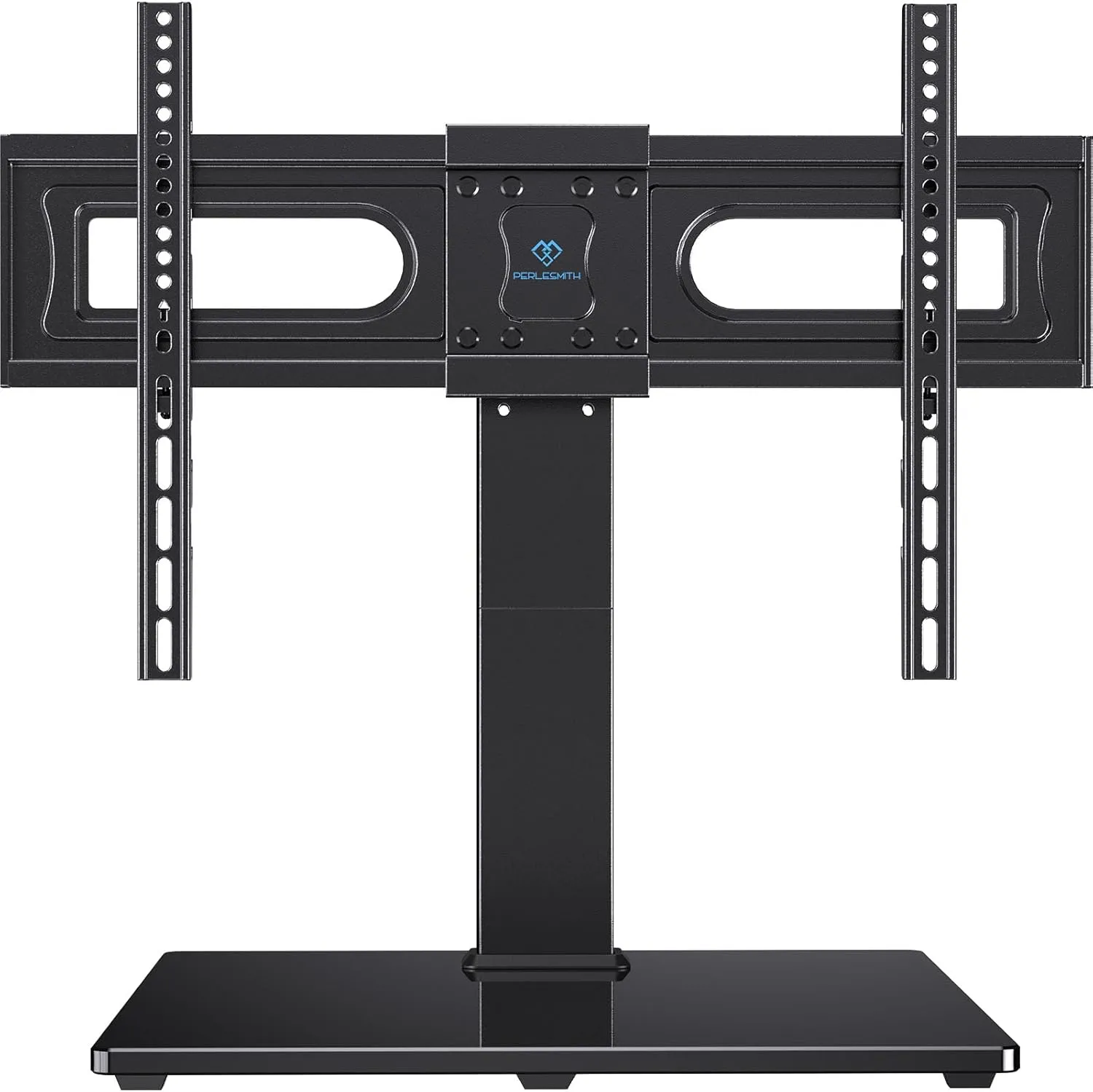 PERLESMITH Universal Swivel TV Stand Mount for 37-82 Inch LCD OLED Flat/Curved Screen TVs-Height Adjustable Table Top TV Stand/Base with Wire Management,VESA 600x400mm up to 99lbs,PSTVS18