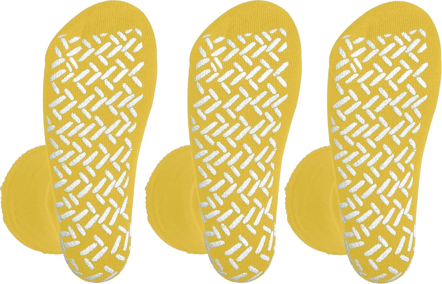 Personal Touch Top of the Line Hospital Non Skid Slipper Socks, Ladies or Men's Colors, 3 Pairs