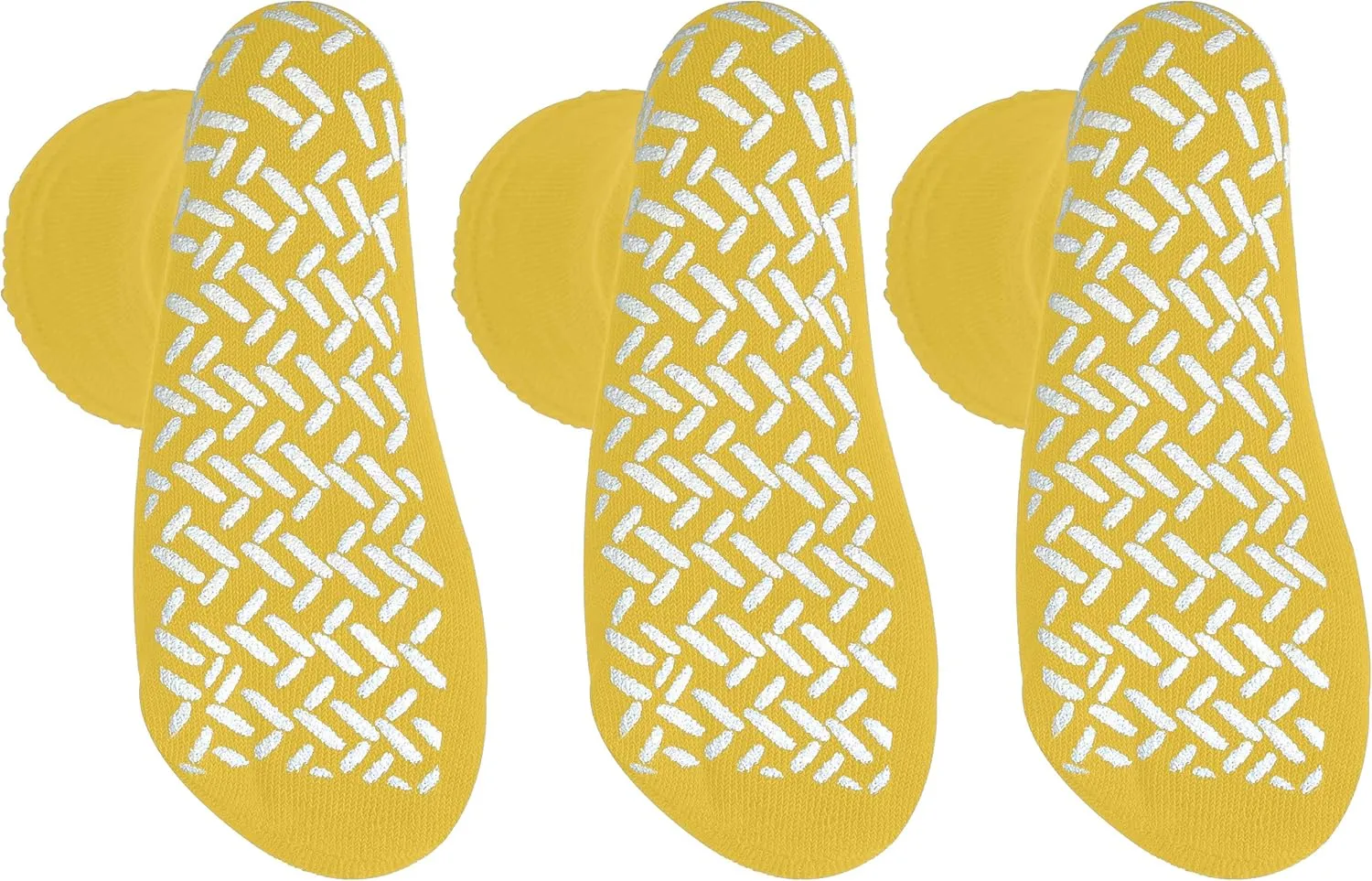 Personal Touch Top of the Line Hospital Non Skid Slipper Socks, Ladies or Men's Colors, 3 Pairs