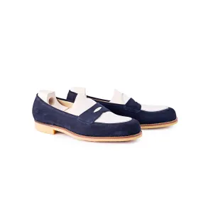 Piccadilly loafer - a Spector in blue and white