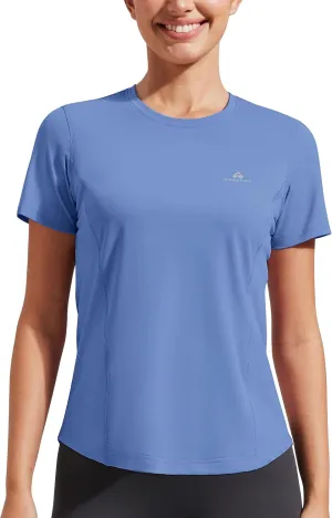 Pioneer Camp Women's Workout Shirts Short Sleeve Quick Dry T-Shirt Gym Athletic Tshirts Yoga Running Tops Crew Neck Tees