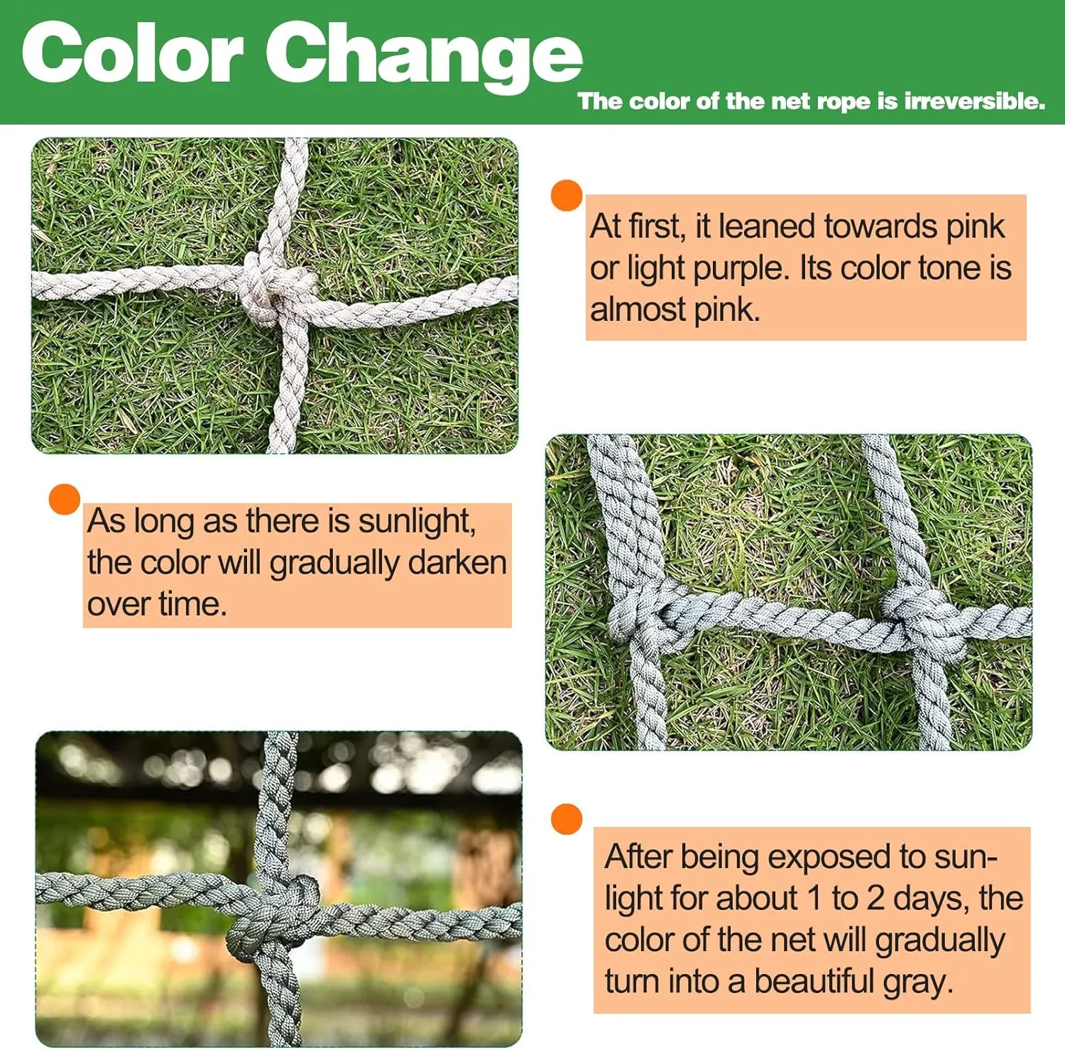 Playground Safety Net Climbing Cargo Net Cargo Rope Ladder Truck Trailer Fence Netting Easy to Install and Use for Stair Balcony Railing,1Mx1M(3.3FTx3.3FT)