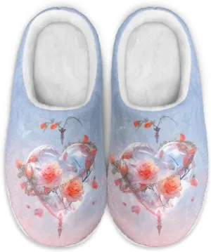 Plush Slipper for Women Warm Soft Flannel Fuzzy House Cotton Slipper Winter Non-Slip for Outdoor Slipper Ladies US 3-13