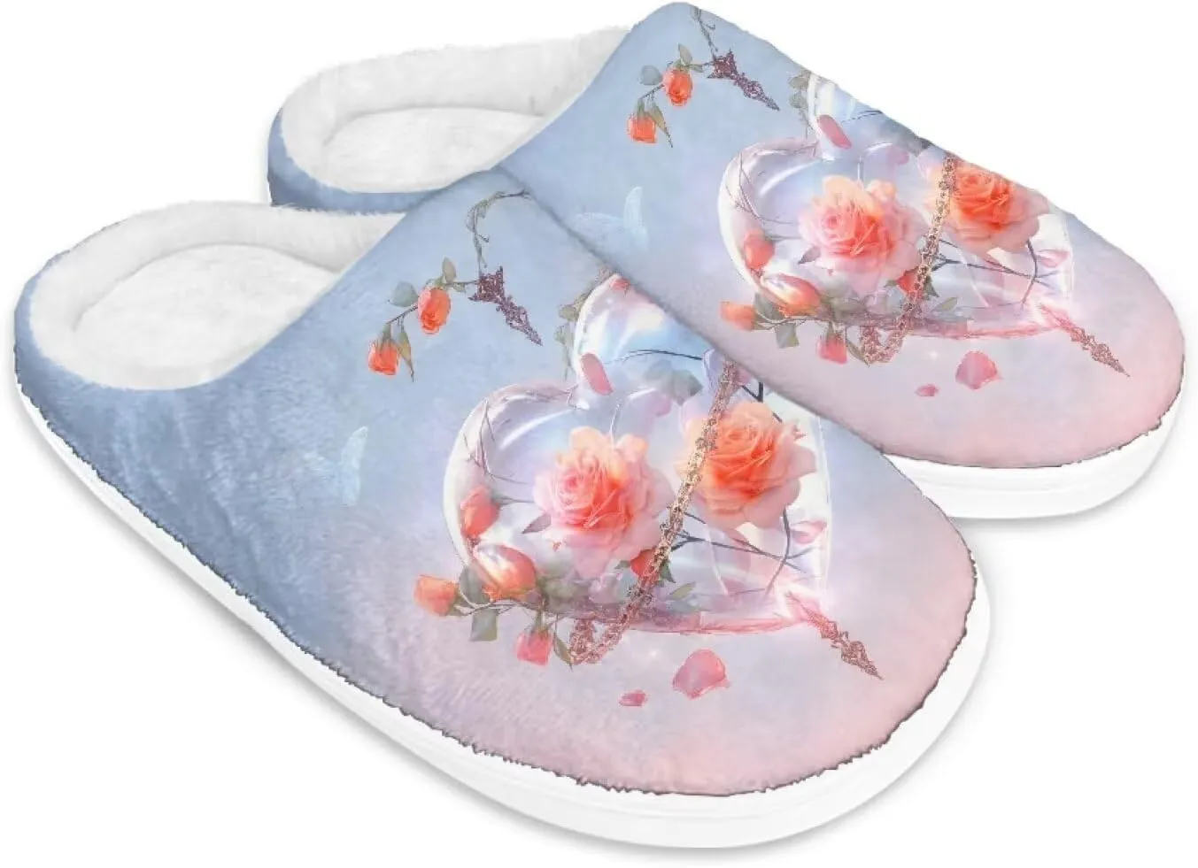 Plush Slipper for Women Warm Soft Flannel Fuzzy House Cotton Slipper Winter Non-Slip for Outdoor Slipper Ladies US 3-13
