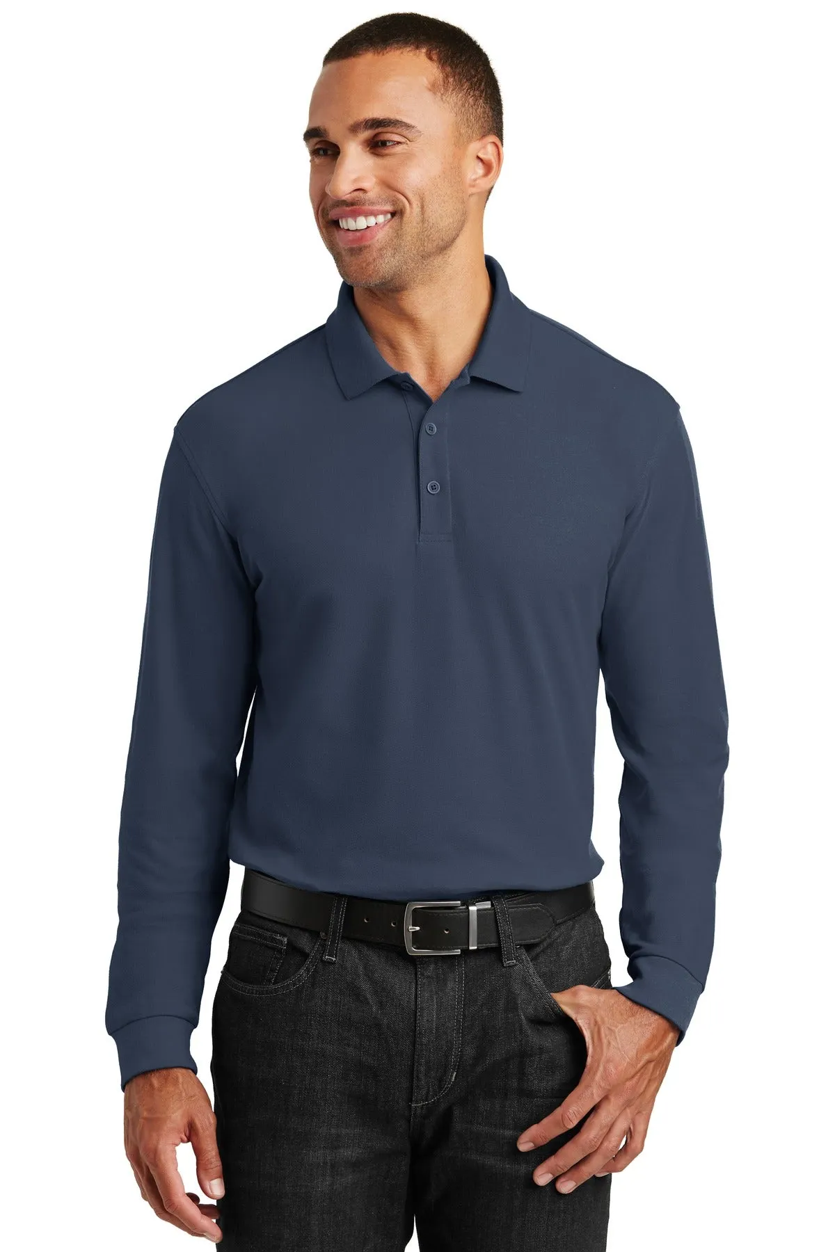 Port Authority   Long Sleeve Core Classic Pique Polo. K100LS