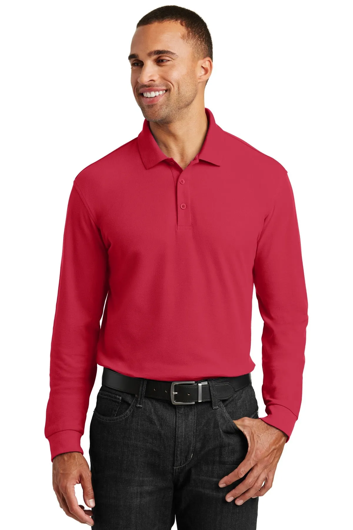 Port Authority   Long Sleeve Core Classic Pique Polo. K100LS