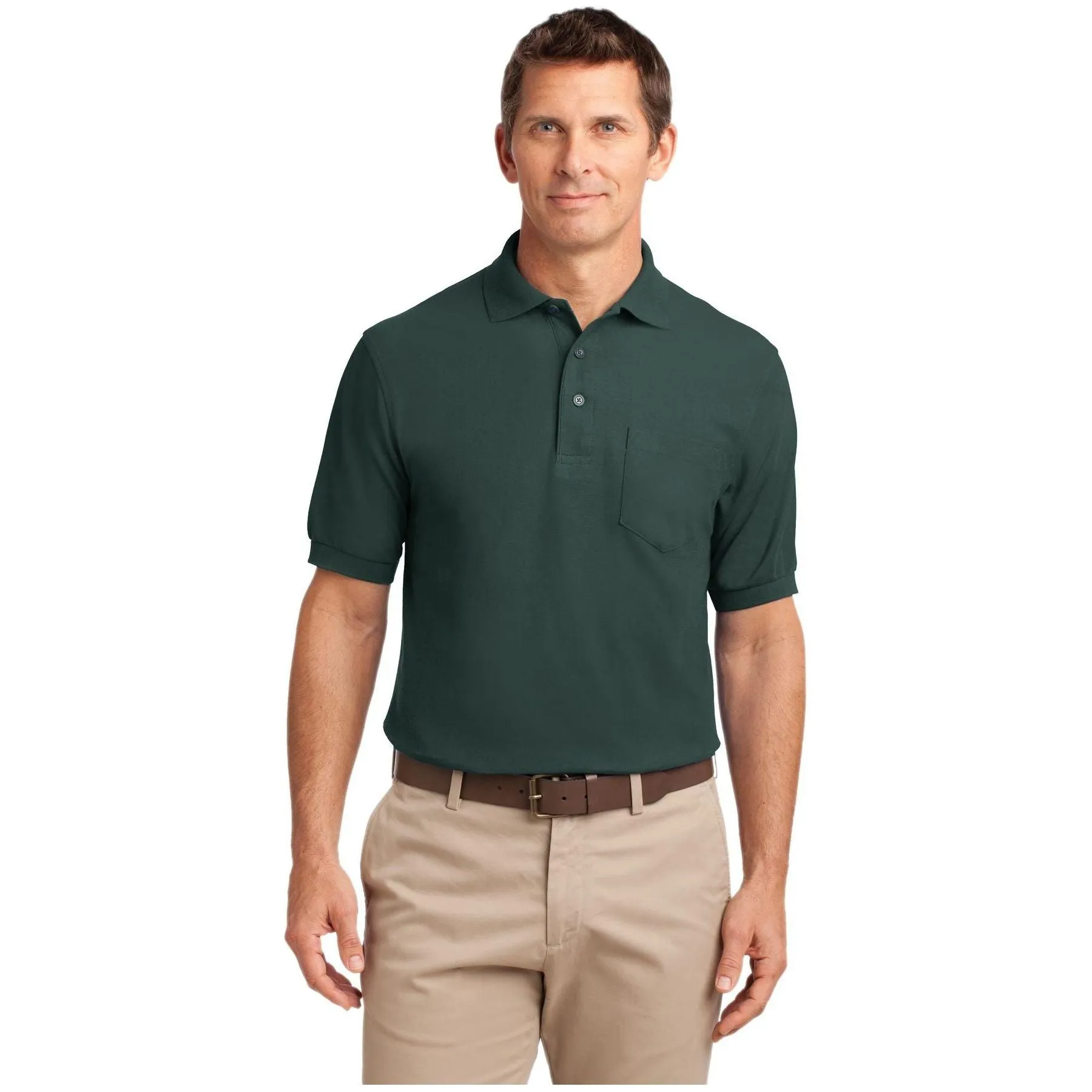 Port Authority ®  Silk Touch™ Polo with Pocket.  K500P - Port Authority K500P