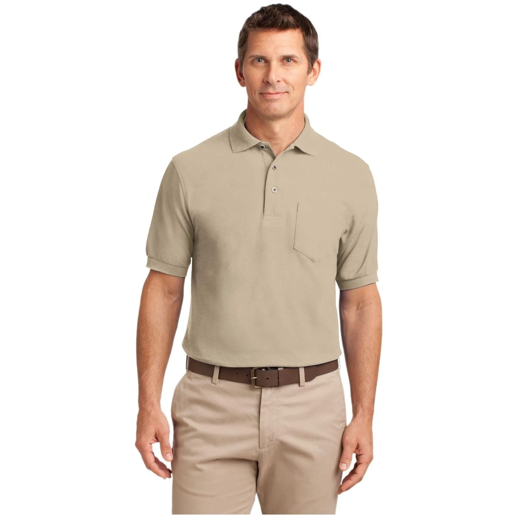 Port Authority ®  Silk Touch™ Polo with Pocket.  K500P - Port Authority K500P