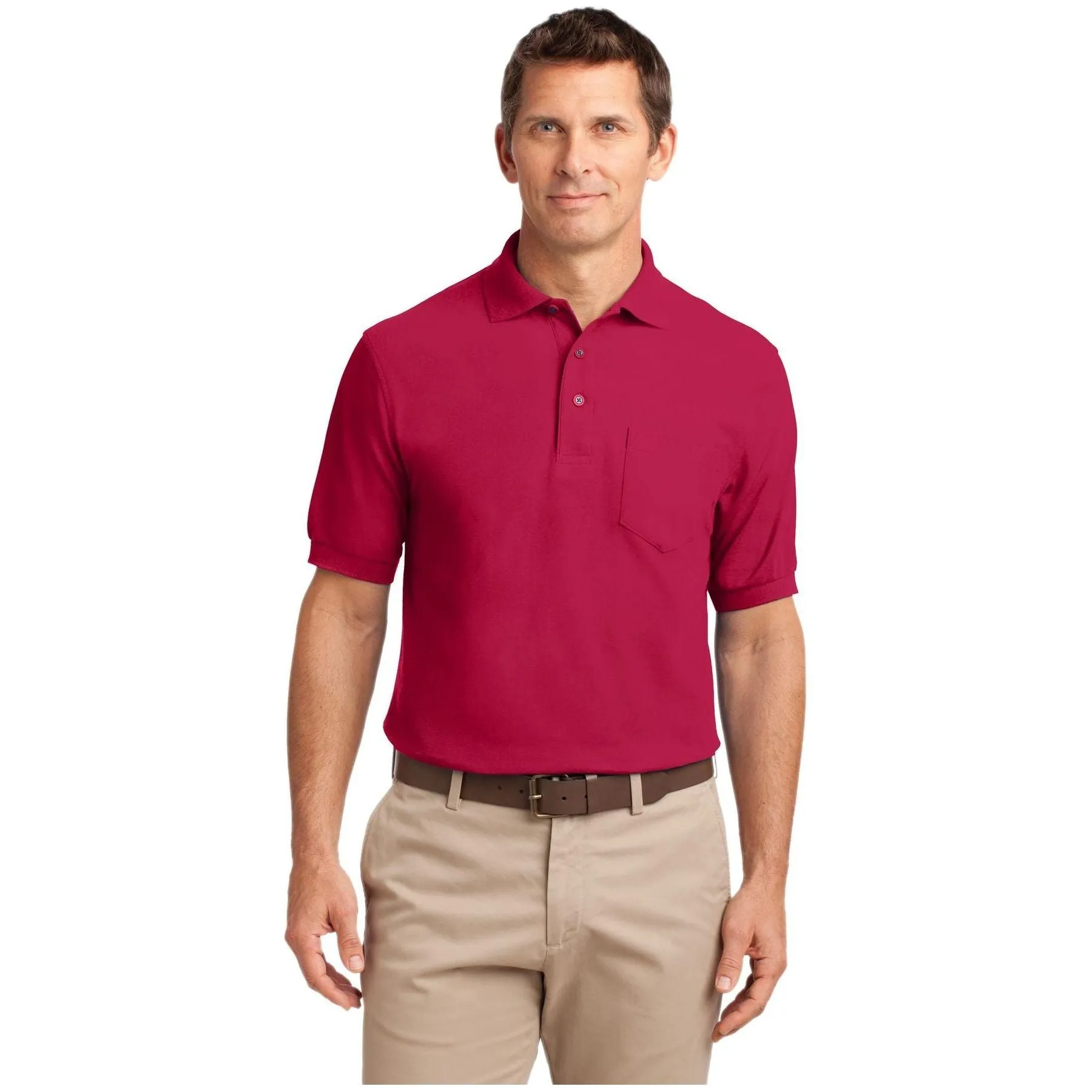 Port Authority ®  Silk Touch™ Polo with Pocket.  K500P - Port Authority K500P