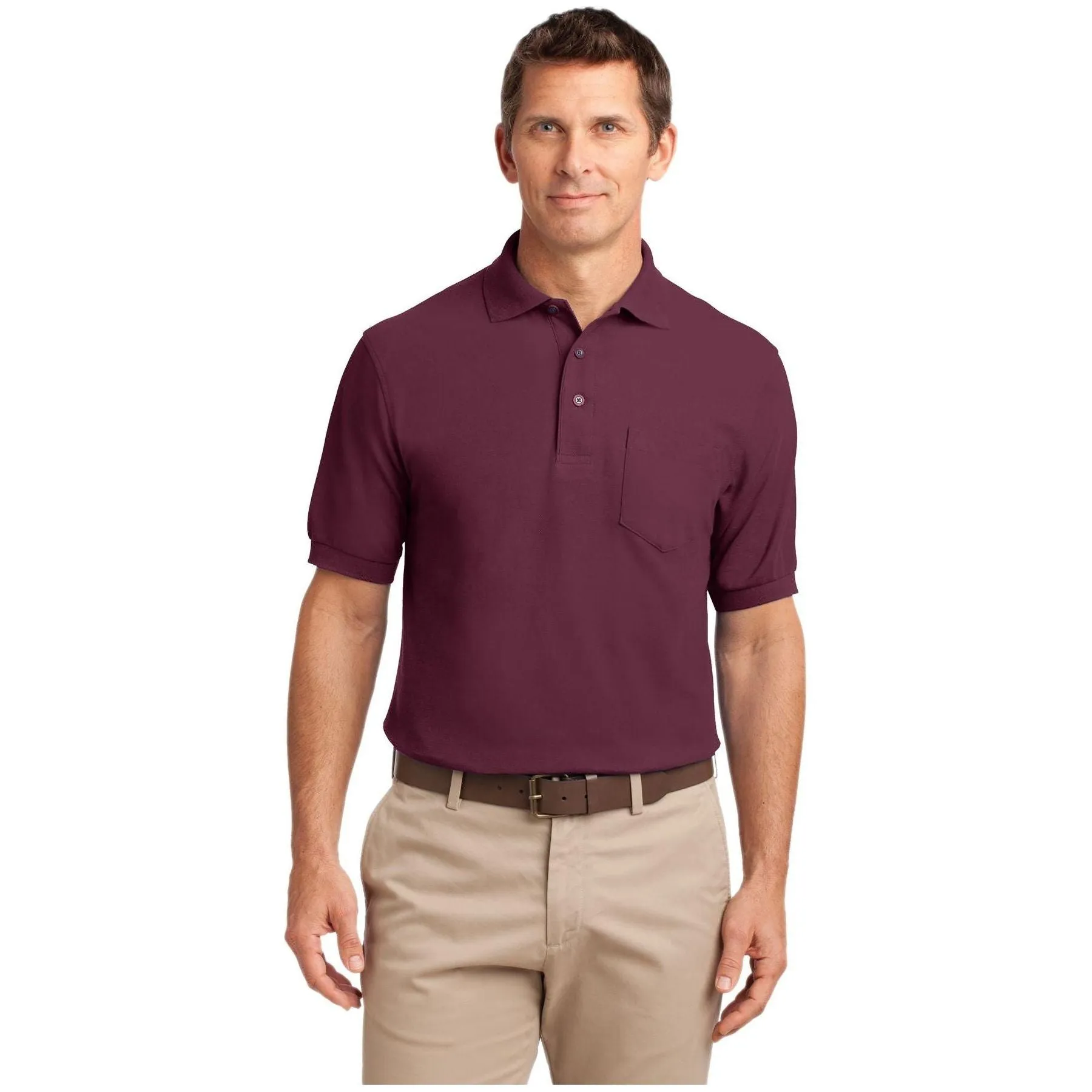 Port Authority ®  Silk Touch™ Polo with Pocket.  K500P - Port Authority K500P