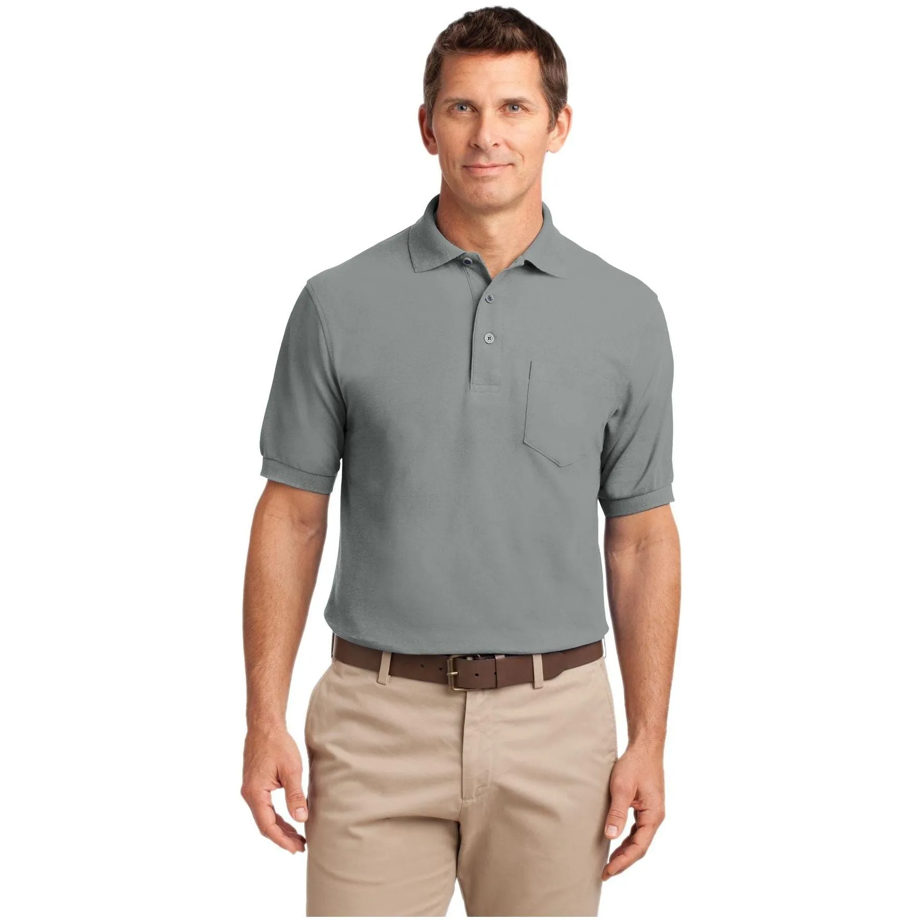 Port Authority ®  Silk Touch™ Polo with Pocket.  K500P - Port Authority K500P