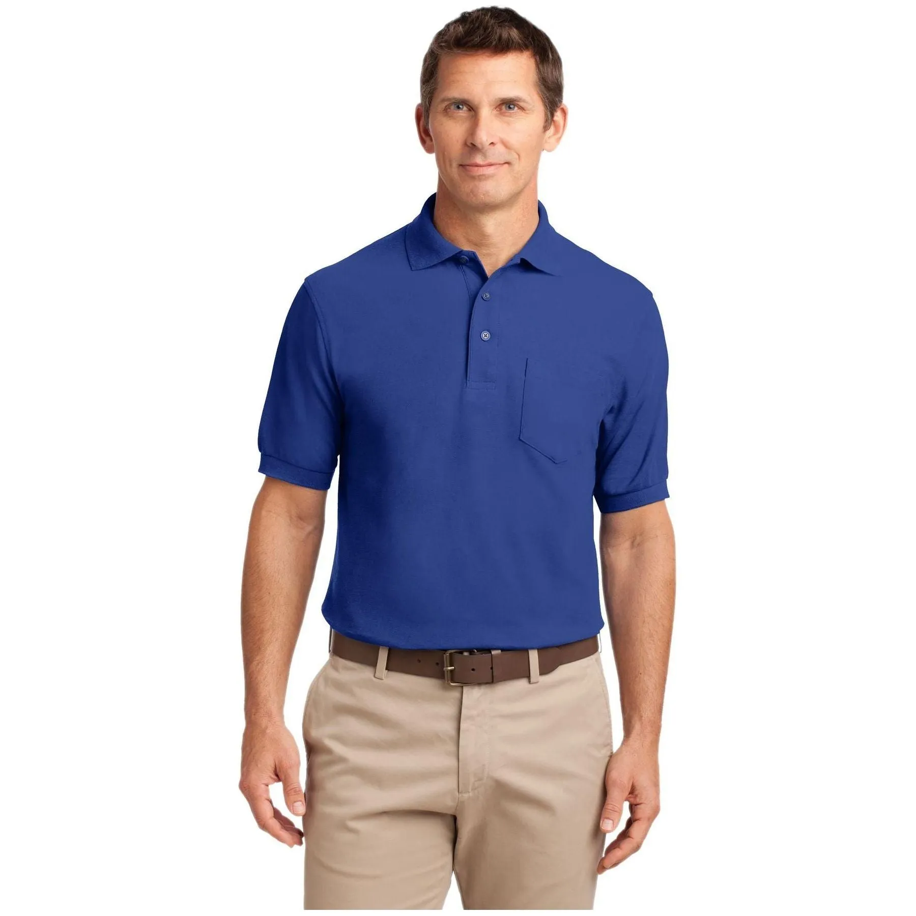 Port Authority ®  Silk Touch™ Polo with Pocket.  K500P - Port Authority K500P