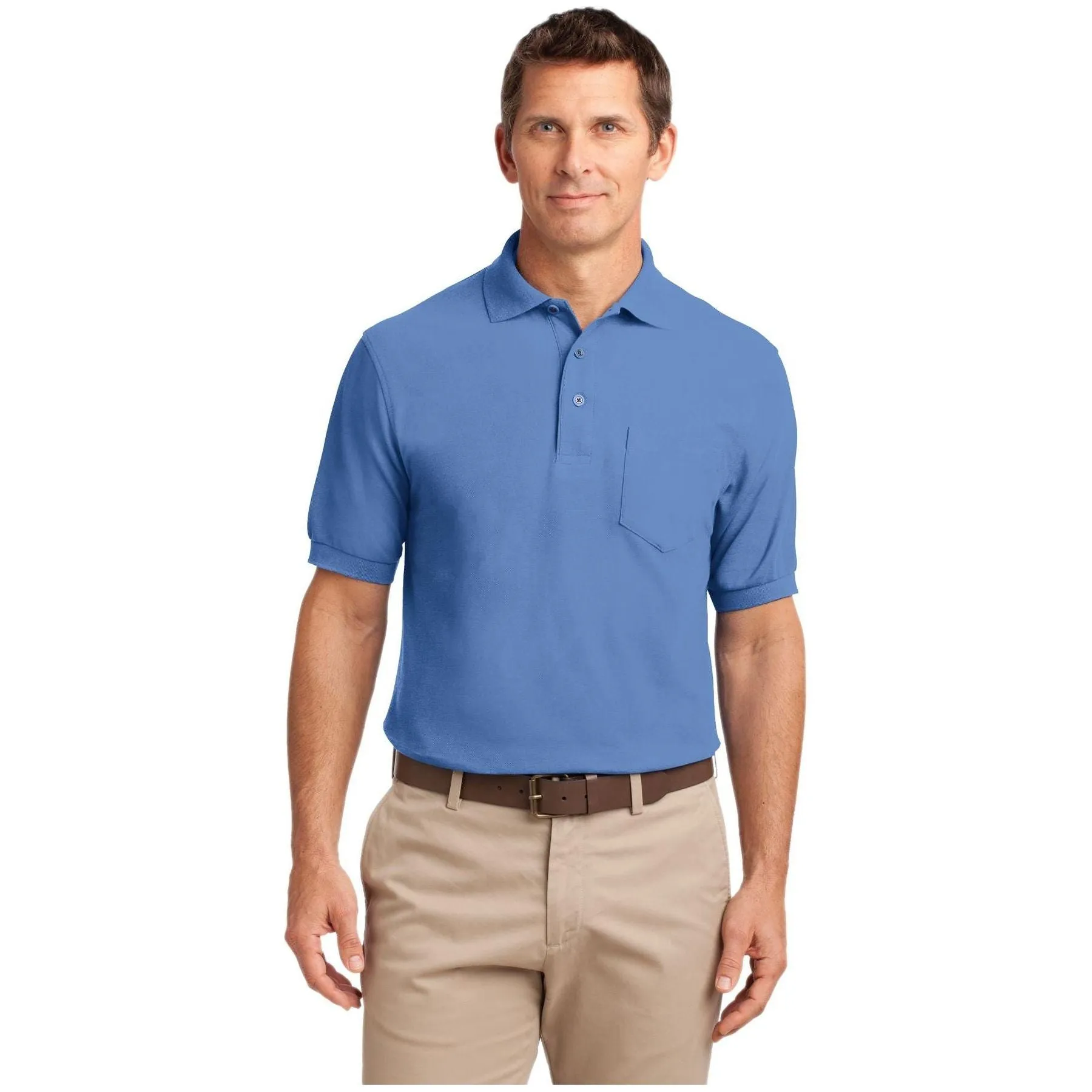 Port Authority ®  Silk Touch™ Polo with Pocket.  K500P - Port Authority K500P