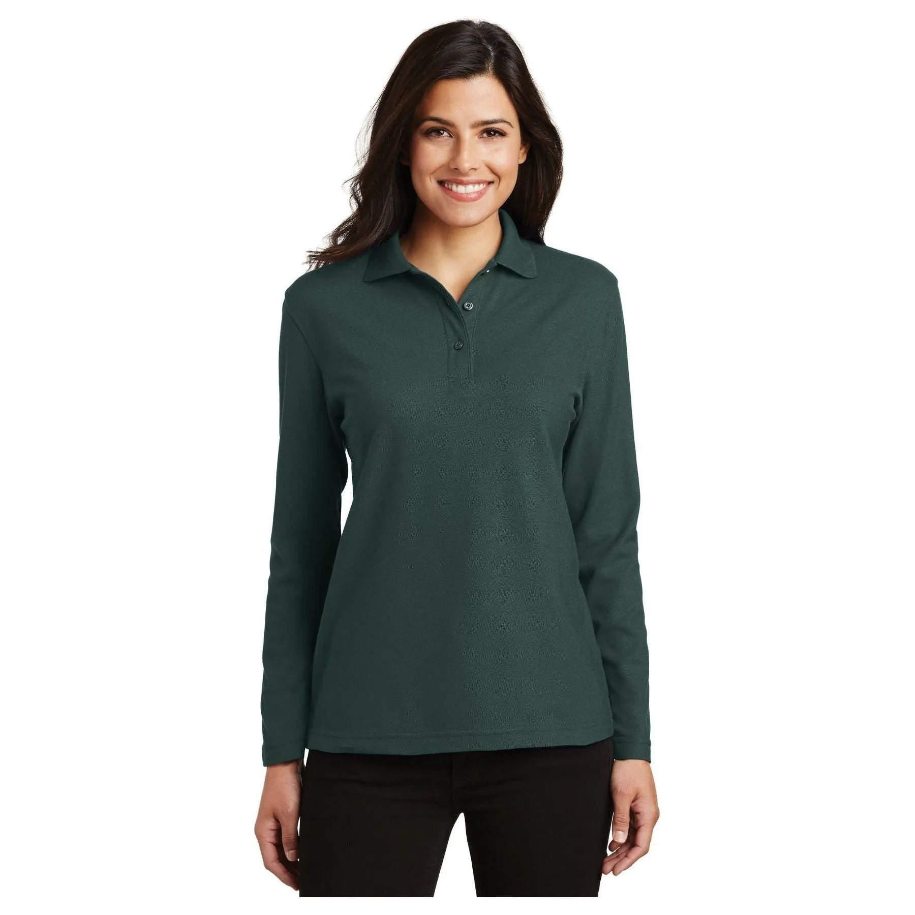 Port Authority ®  Women's Silk Touch™ Long Sleeve Polo.  L500LS - Port Authority L500LS