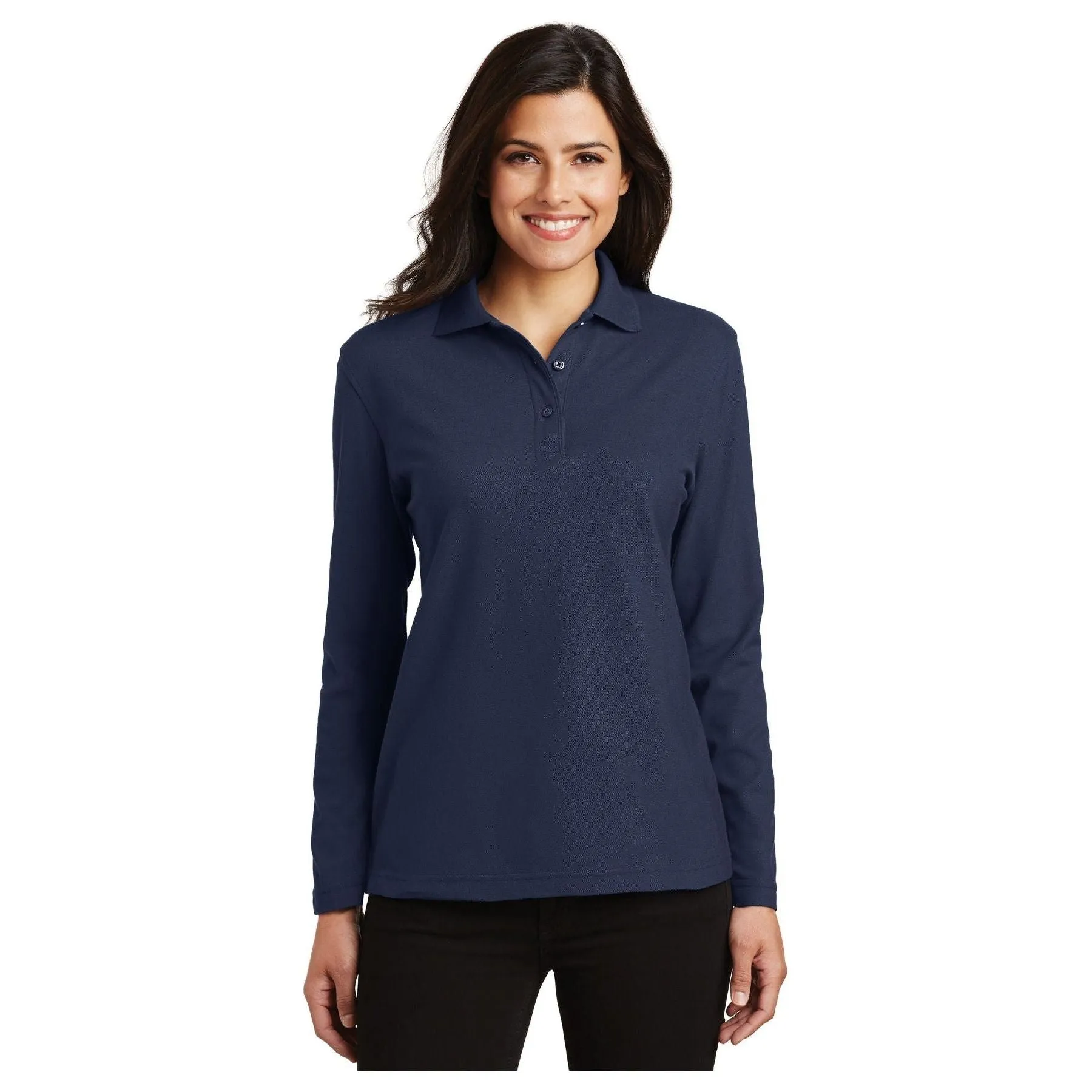 Port Authority ®  Women's Silk Touch™ Long Sleeve Polo.  L500LS - Port Authority L500LS