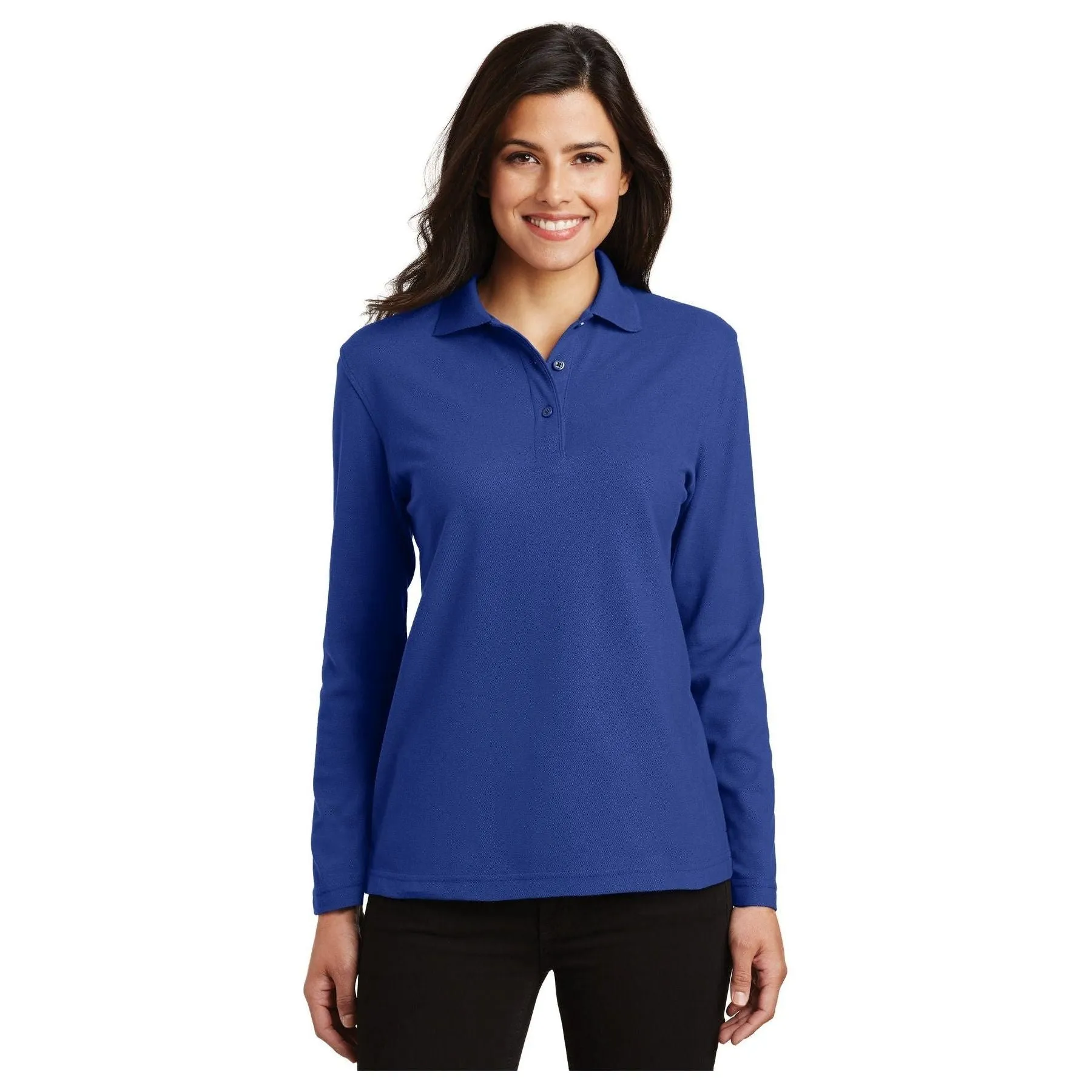 Port Authority ®  Women's Silk Touch™ Long Sleeve Polo.  L500LS - Port Authority L500LS