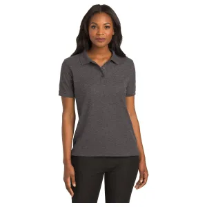 Port Authority ®  Women's Silk Touch™ Polo.  L500 - Charcoal Heather Grey - Port Authority L500